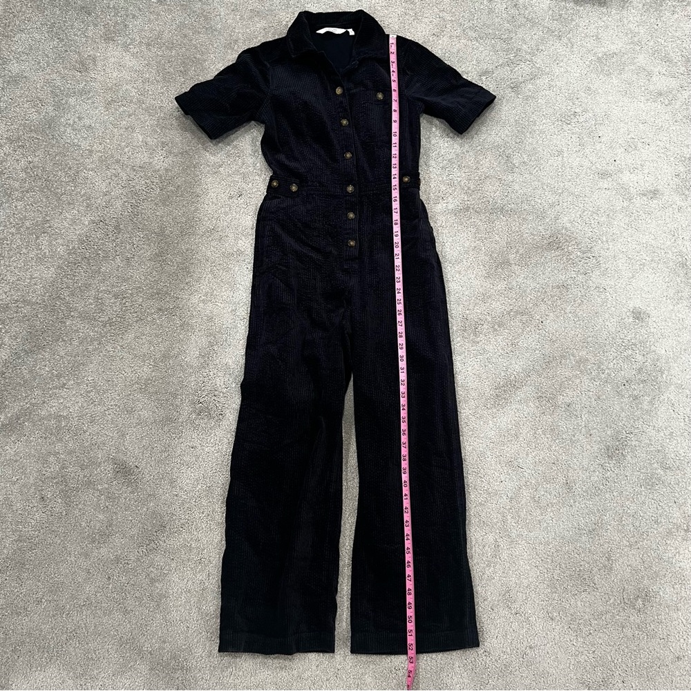 & Other Stories Women's Blue Cord Jumpsuit With Button Detail Women’s Sz 2 - Picture 6 of 14